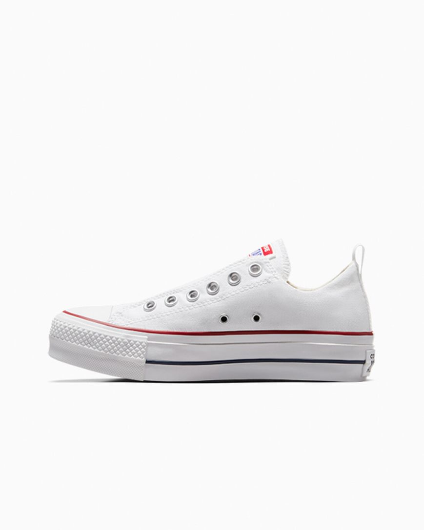 Women's Converse Chuck Taylor All Star Lift Slip Low Top Platform Shoes White / Red / Blue | AU 13069K